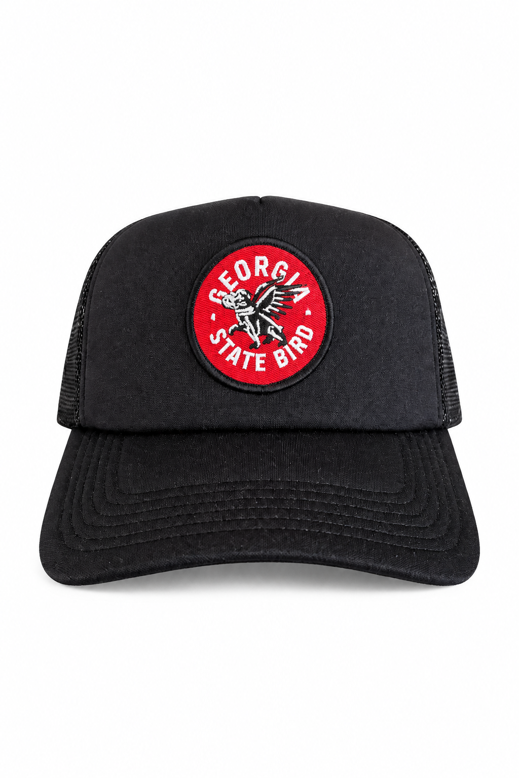 Foam Trucker Patch Logo Hat - Black
