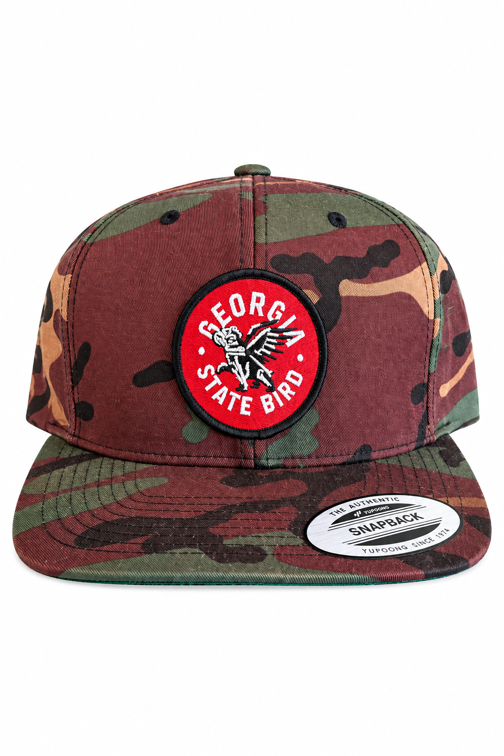 Camo 6 Panel Trucker Patch Logo Hat